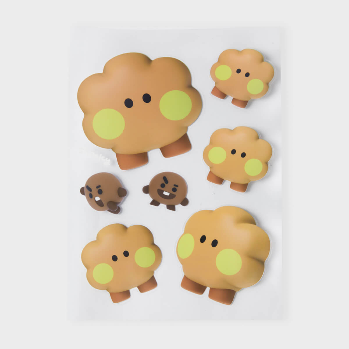 BT21 SHOOKY BIG & TINY Edition Removable Stickers – LINE FRIENDS_US