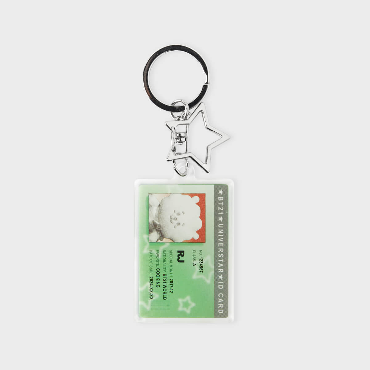 BT21 RJ Silver Edition Acrylic ID Card Keyring – LINE FRIENDS_US