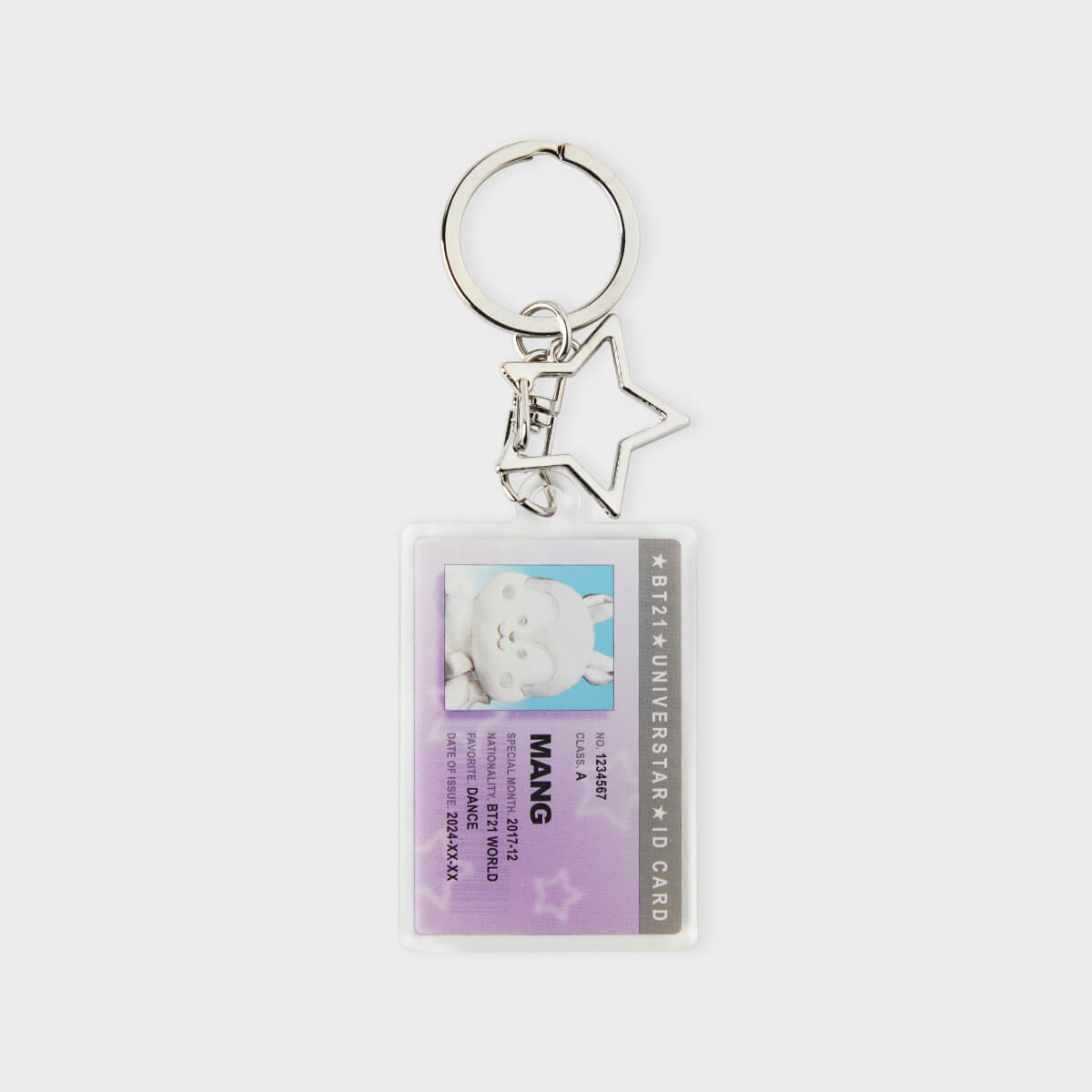 BT21 MANG Silver Edition Acrylic ID Card Keyring – LINE FRIENDS_US