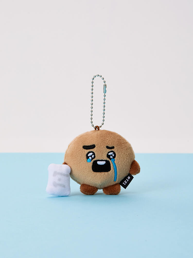 BT21 Today's Face Teardrop Plush Keyring