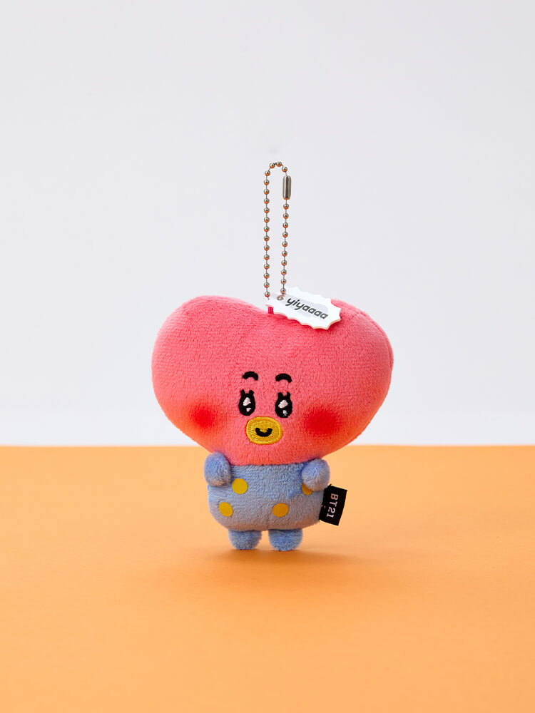 BT21 Today's Face Heartbeat Plush Keyring