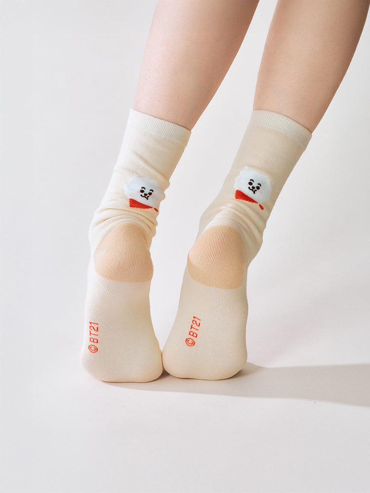 BT21 Basic Color Face Socks