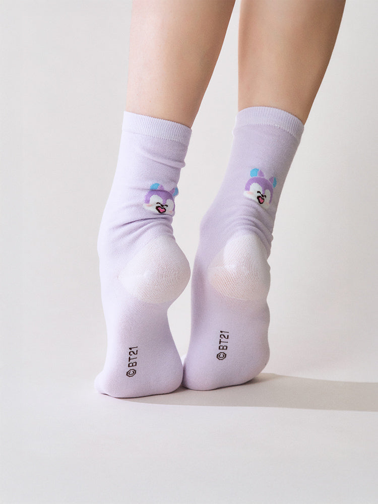 BT21 Basic Color Face Socks