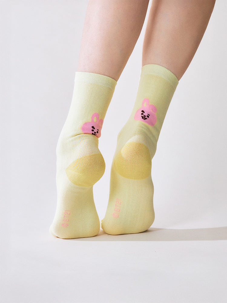 BT21 Basic Color Face Socks