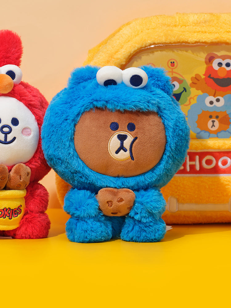 line monsters SESAME STREET X LINE FRIENDS Sitting Plush