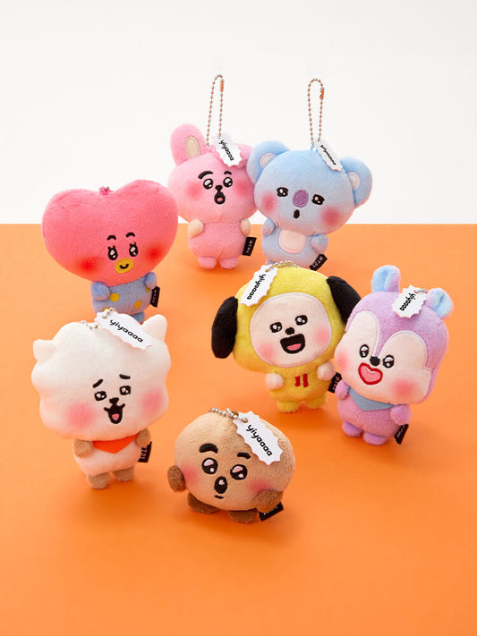 BT21 Today's Face Heartbeat Plush Keyring