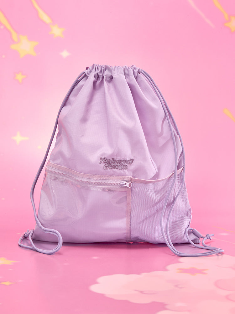 BT21 The Journey Clear Pocket String Backpack