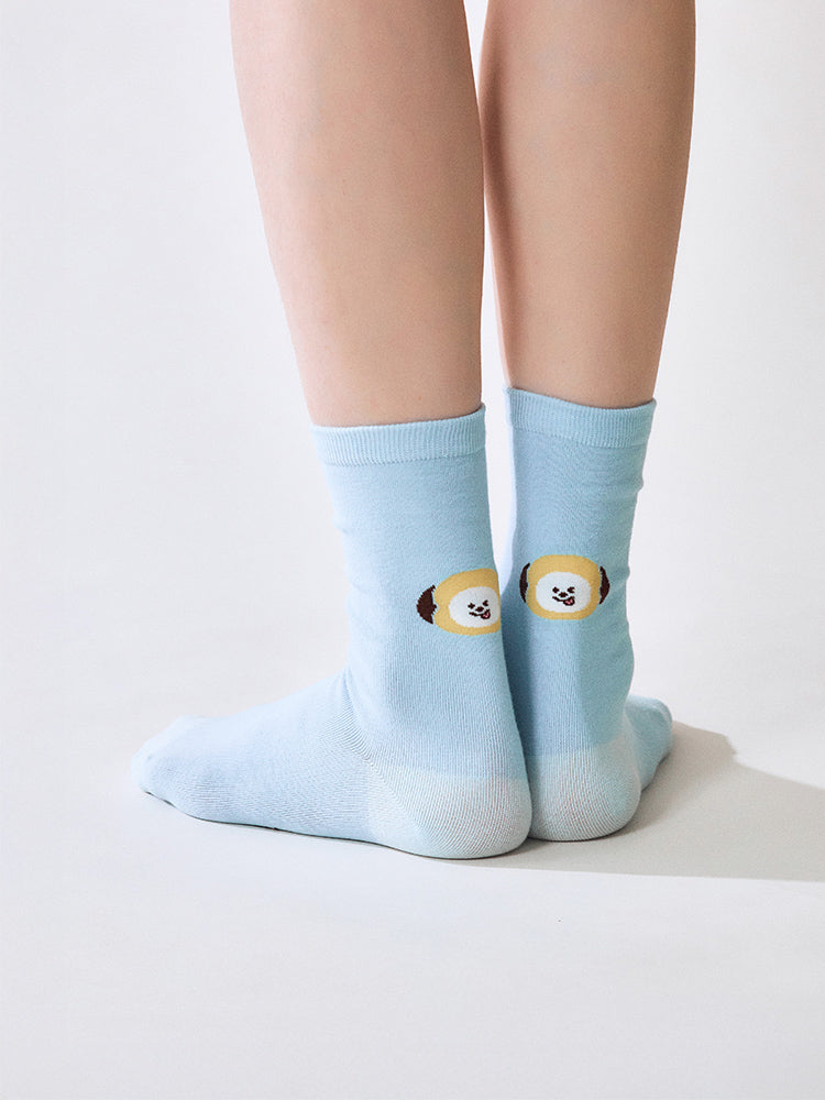 BT21 Basic Color Face Socks