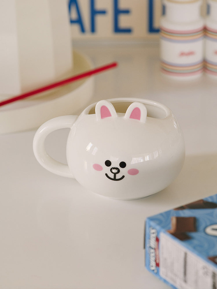LINE FRIENDS HUG BROWN 3 Sculpted Mug