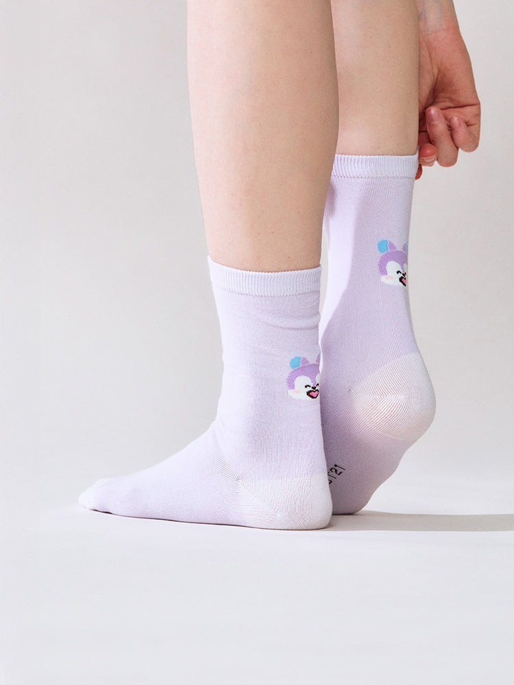 BT21 Basic Color Face Socks