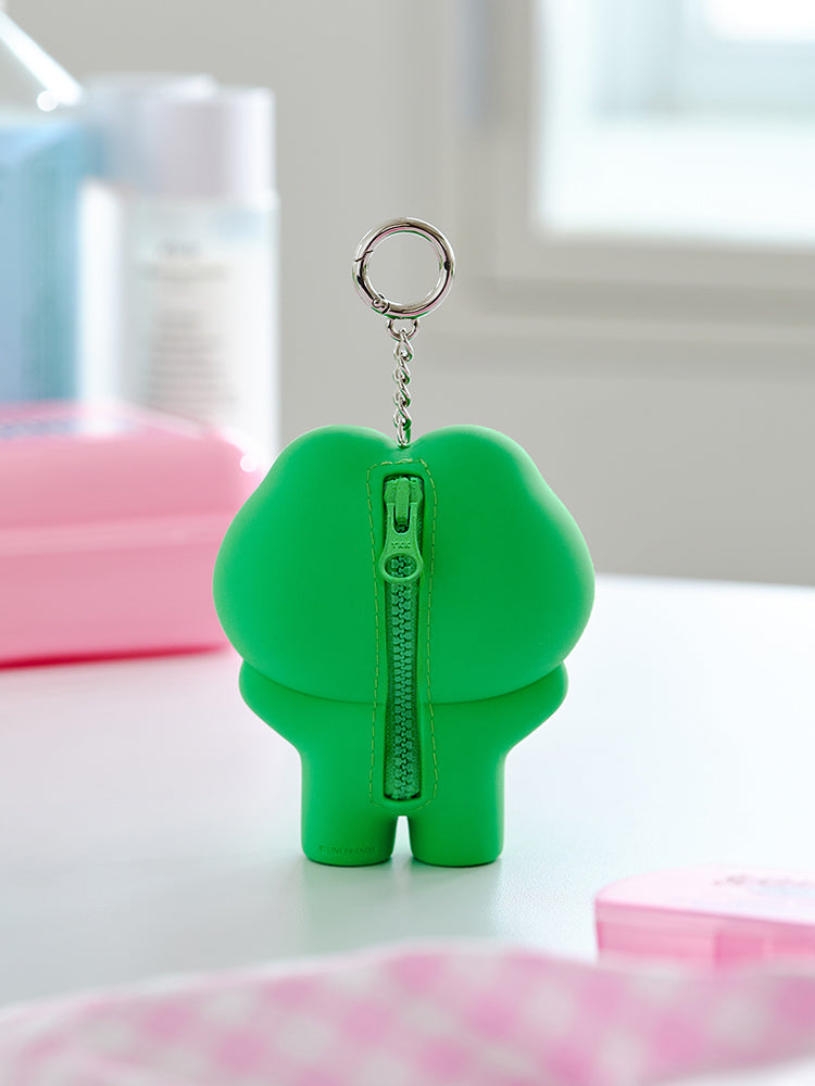 LINE FRIENDS minini STAY WITH lenini Silicone Keyring Pouch