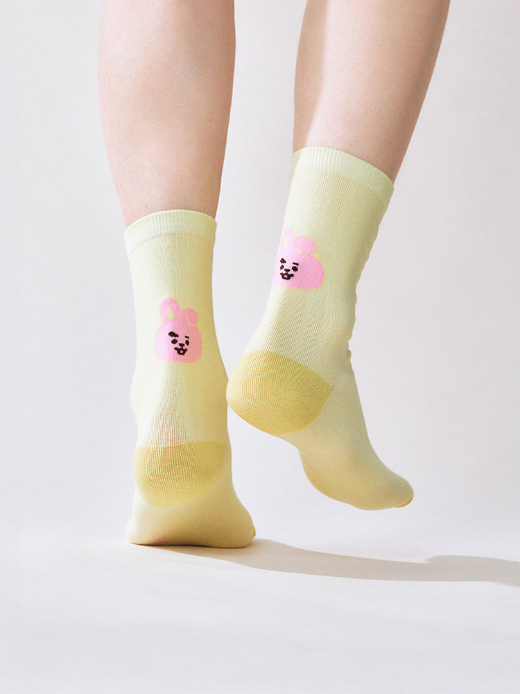 BT21 Basic Color Face Socks