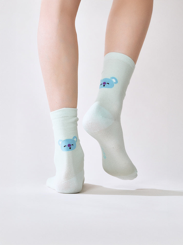 BT21 Basic Color Face Socks