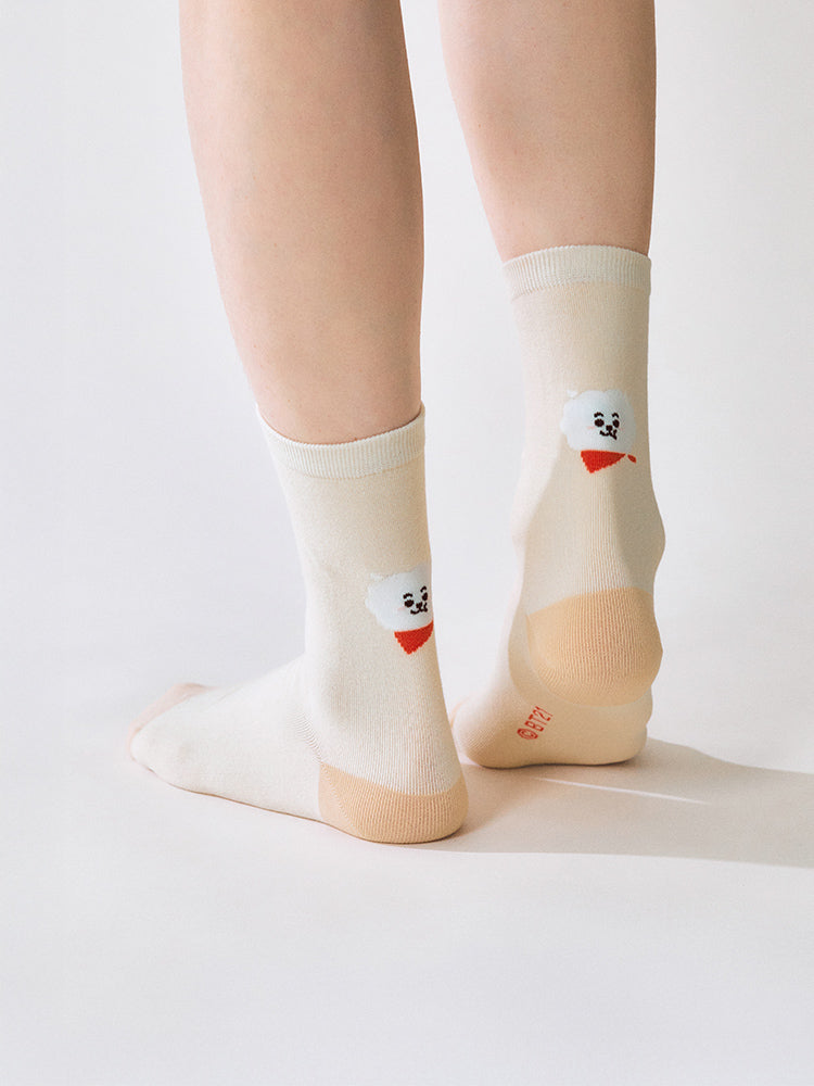 BT21 Basic Color Face Socks