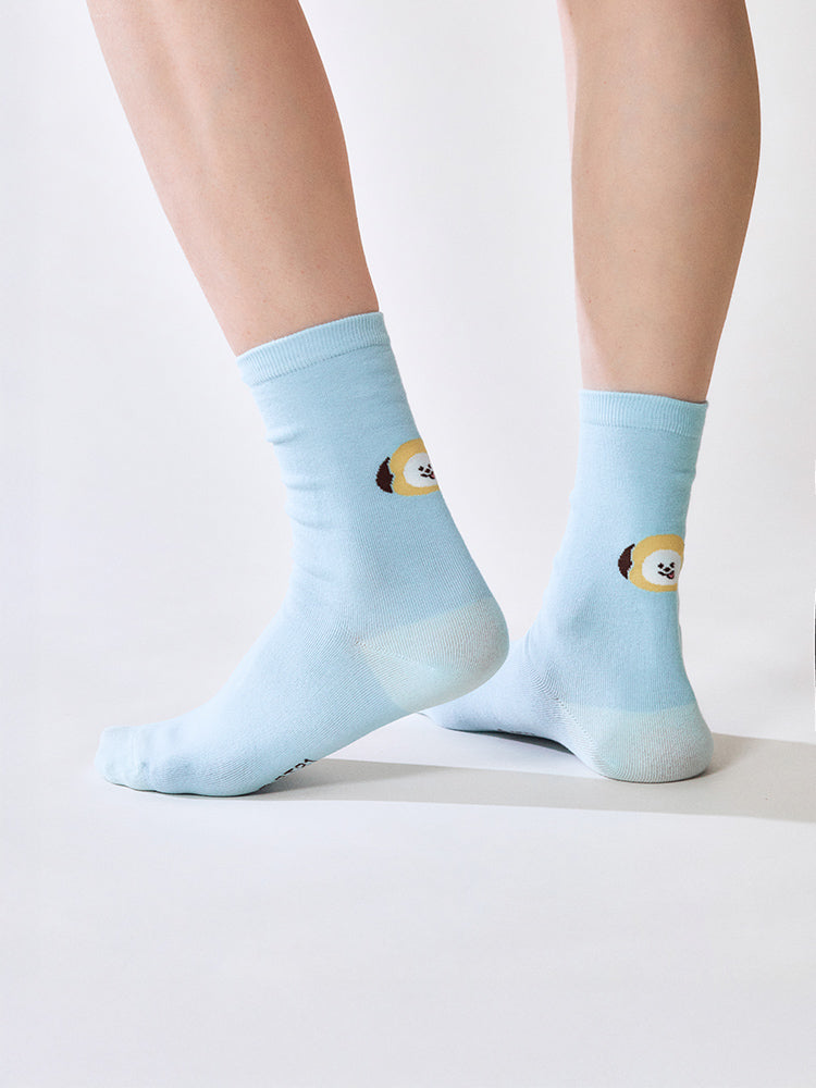 BT21 Basic Color Face Socks