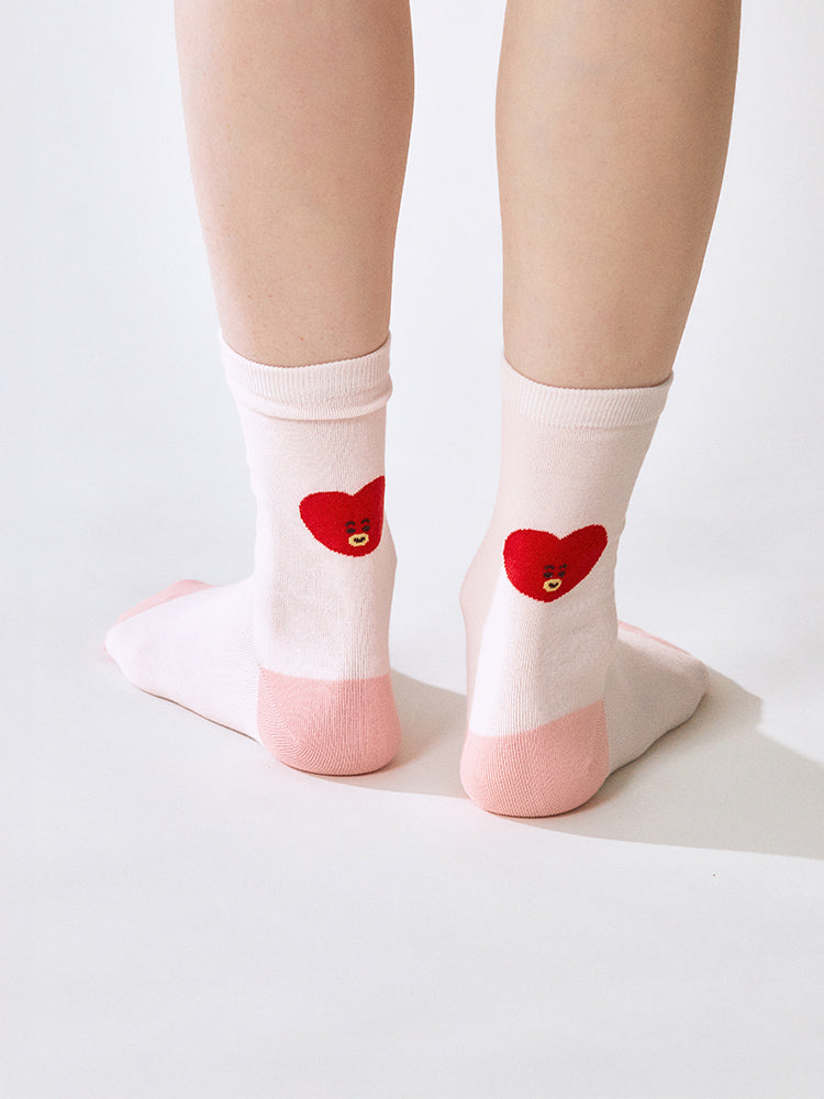 BT21 Basic Color Face Socks