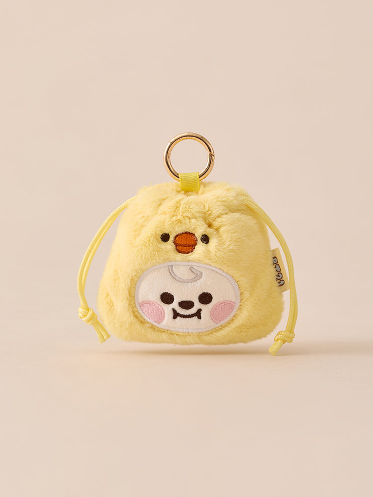 BT21 Fluffy mini Bag Charm Pouch
