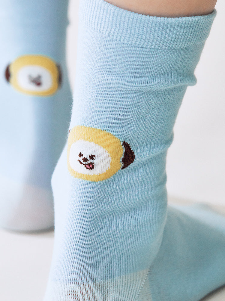BT21 Basic Color Face Socks