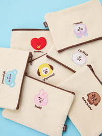 BT21 Today's Face Flat Square Pouch