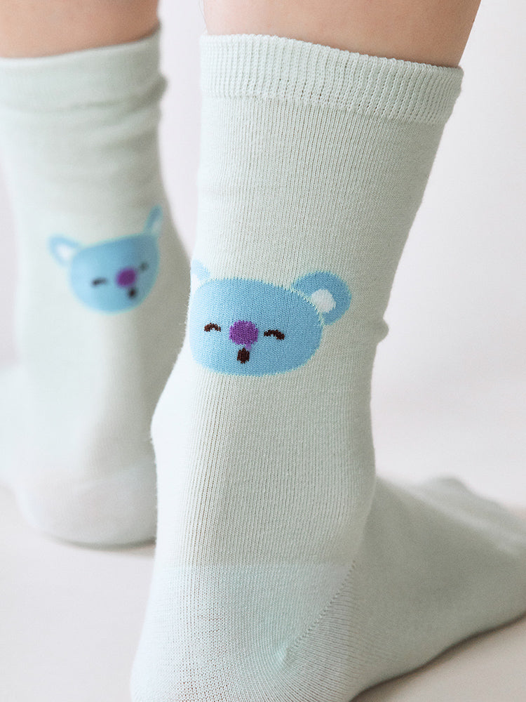 BT21 Basic Color Face Socks