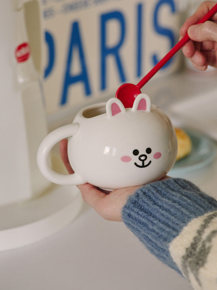 LINE FRIENDS HUG BROWN 3 Sculpted Mug