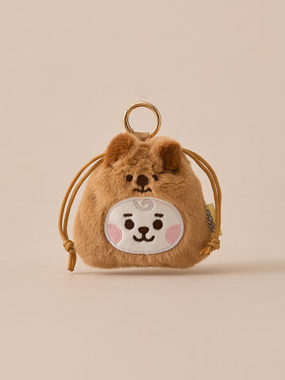 BT21 Fluffy mini Bag Charm Pouch