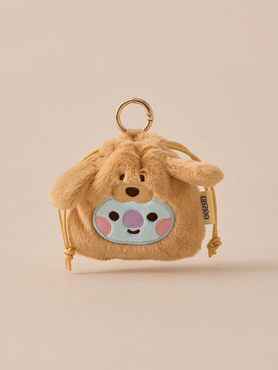 BT21 Fluffy mini Bag Charm Pouch