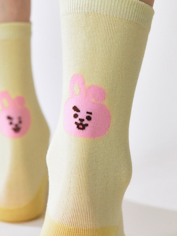 BT21 Basic Color Face Socks