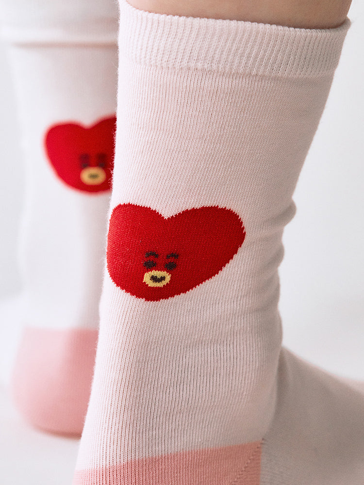 BT21 Basic Color Face Socks
