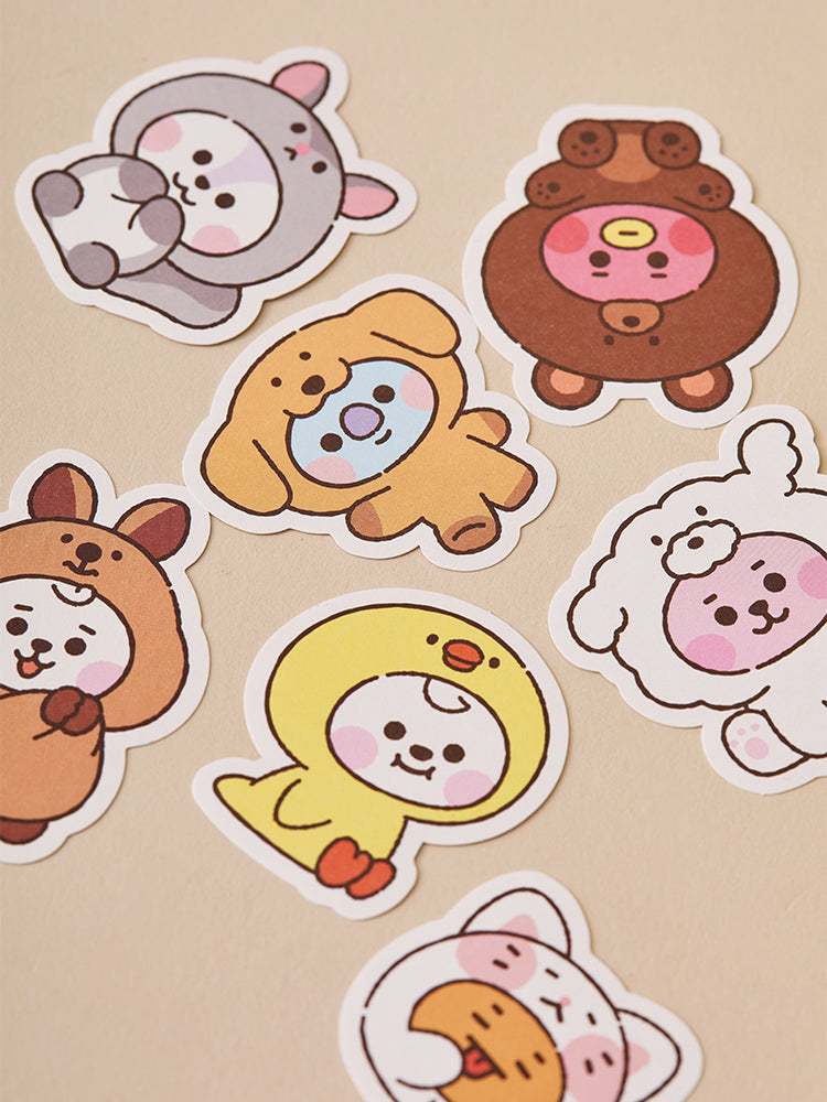 BT21 Fluffy Baby Sticker Set (7 pcs)