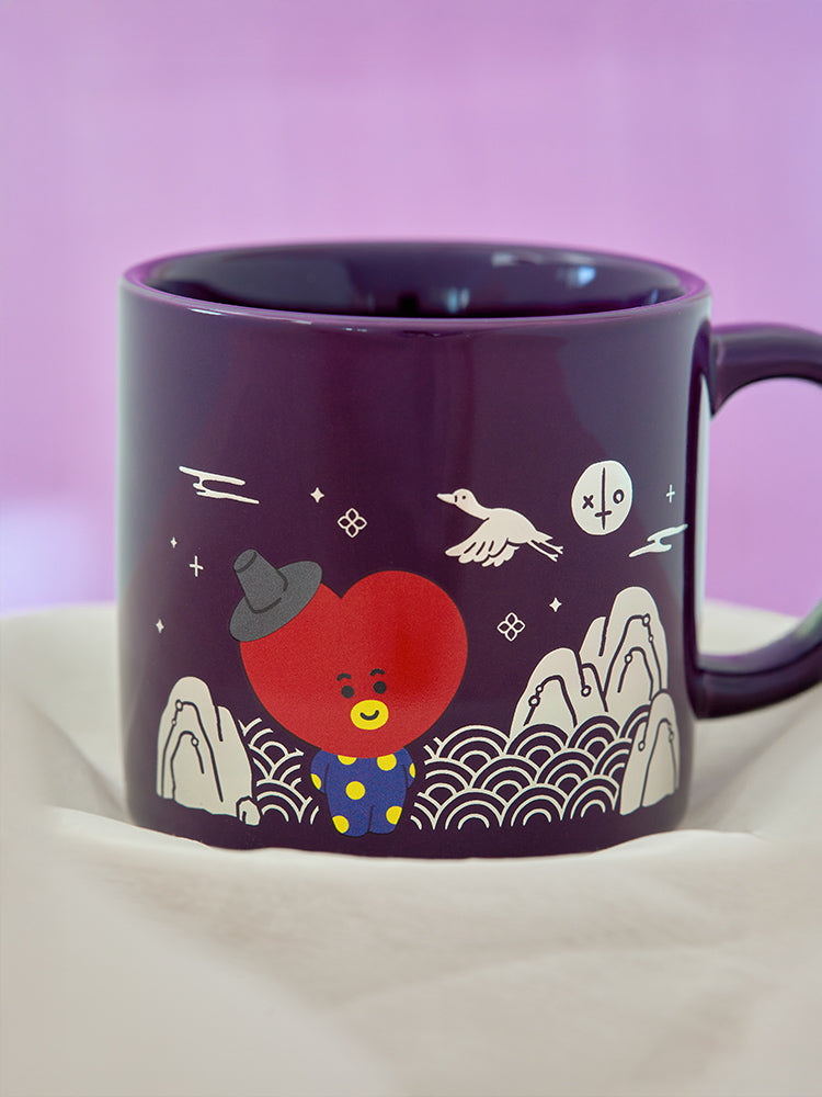 bt21 cooky character funny ceramic coffee mugs BT21 Premium K-Edition Mother-of-Pearl Graphic Mug (320ml) TATA