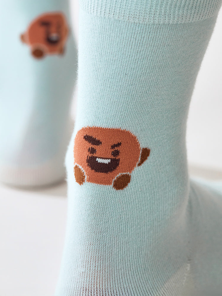 BT21 Basic Color Face Socks