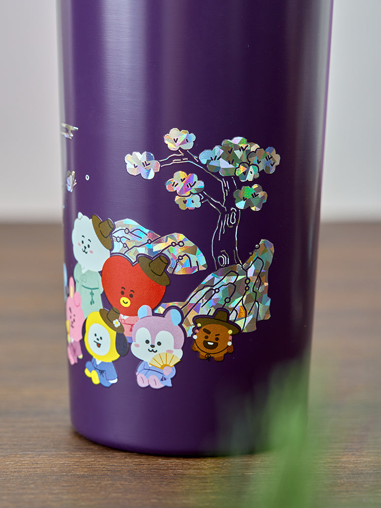 BT21 Premium K-Edition Mother-of-Pearl Graphic Tumbler (710ml