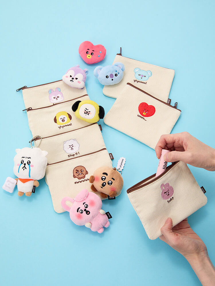 BT21 Today's Face Flat Square Pouch
