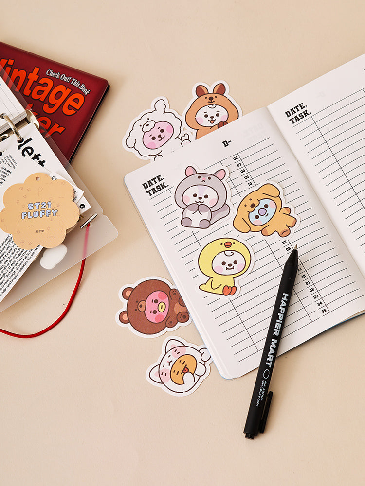 BT21 Fluffy Baby Sticker Set (7 pcs)