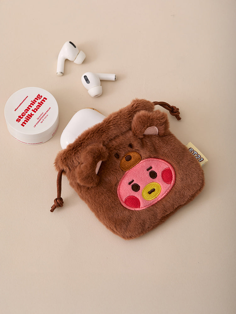 BT21 Fluffy mini Bag Charm Pouch – LINE FRIENDS_US
