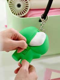 LINE FRIENDS minini STAY WITH lenini Silicone Keyring Pouch
