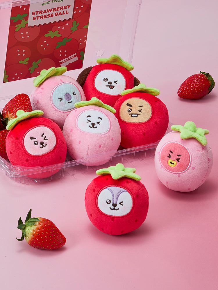 BT21 Strawberry Party Stress Ball Plush