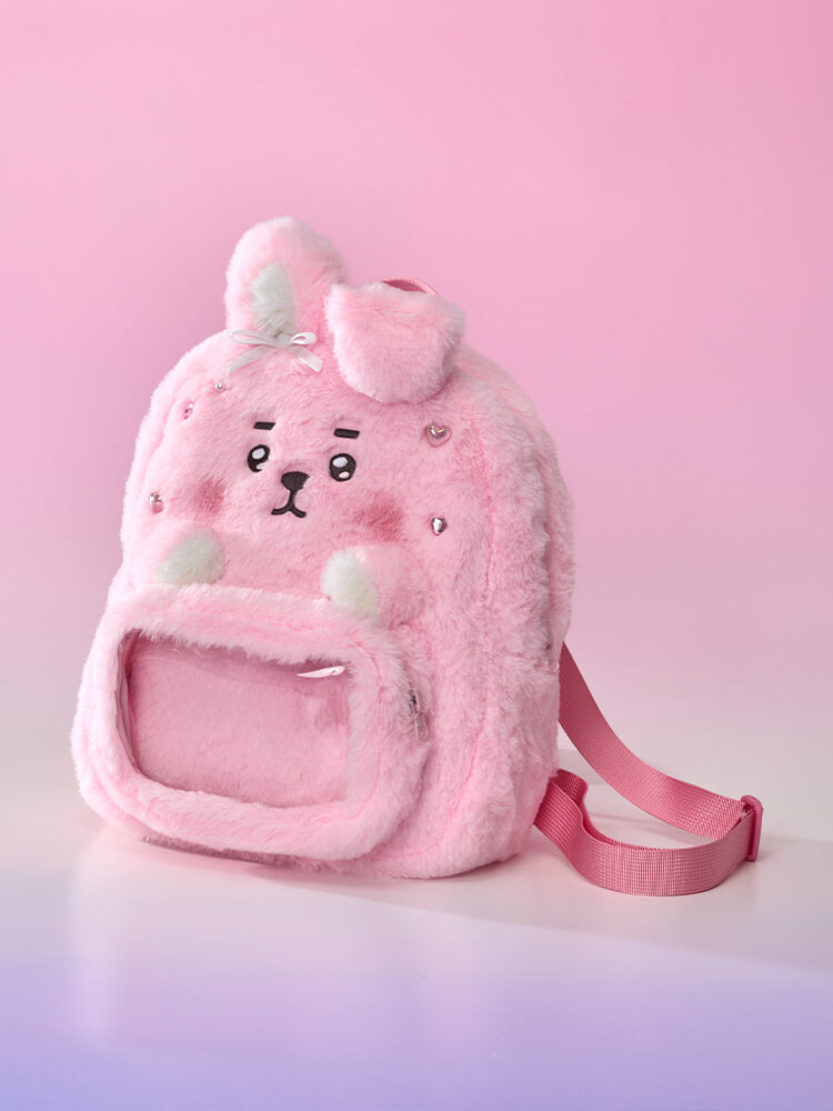 BT21 BABY Ribboned U Clear Pocket Plush Backpack COOKY