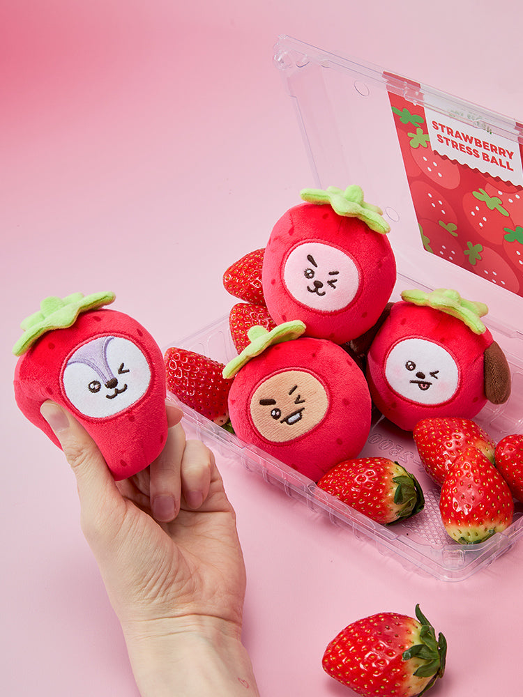 BT21 Strawberry Party Stress Ball Plush