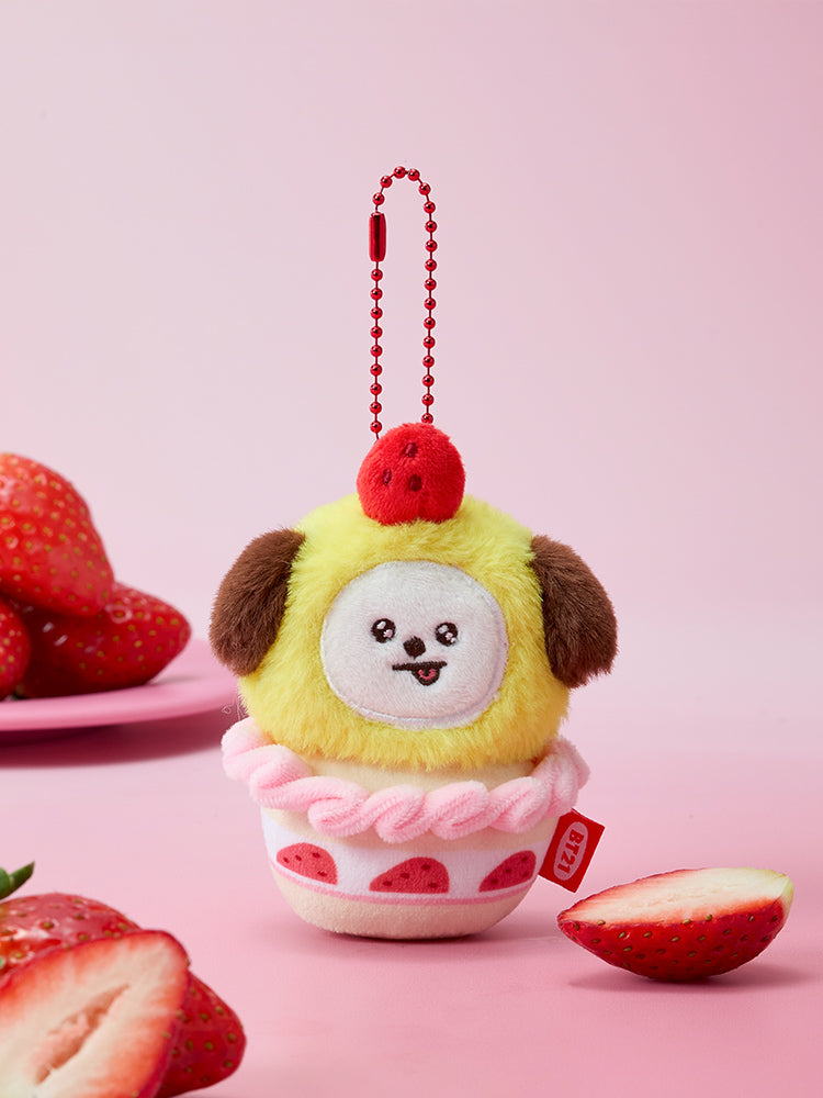 BT21 Strawberry Party Strawberry Tart Plush Keyring – LINE FRIENDS_US