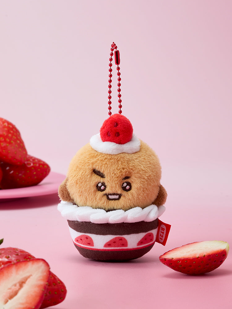 BT21 Strawberry Party Strawberry Tart Plush Keyring – LINE FRIENDS_US