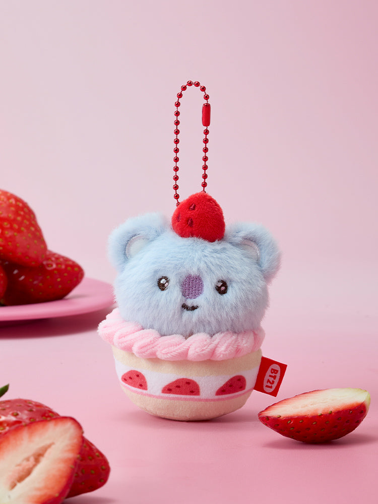 BT21 Strawberry Party Strawberry Tart Plush Keyring – LINE FRIENDS_US