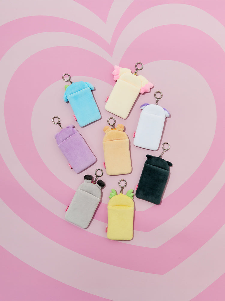 MIGHTEEZ Plush Photo Card Holder Keyring LINE FRIENDS_US MIGHTEEZ Plush Photo Card Holder Keyring LINE FRIENDS_US