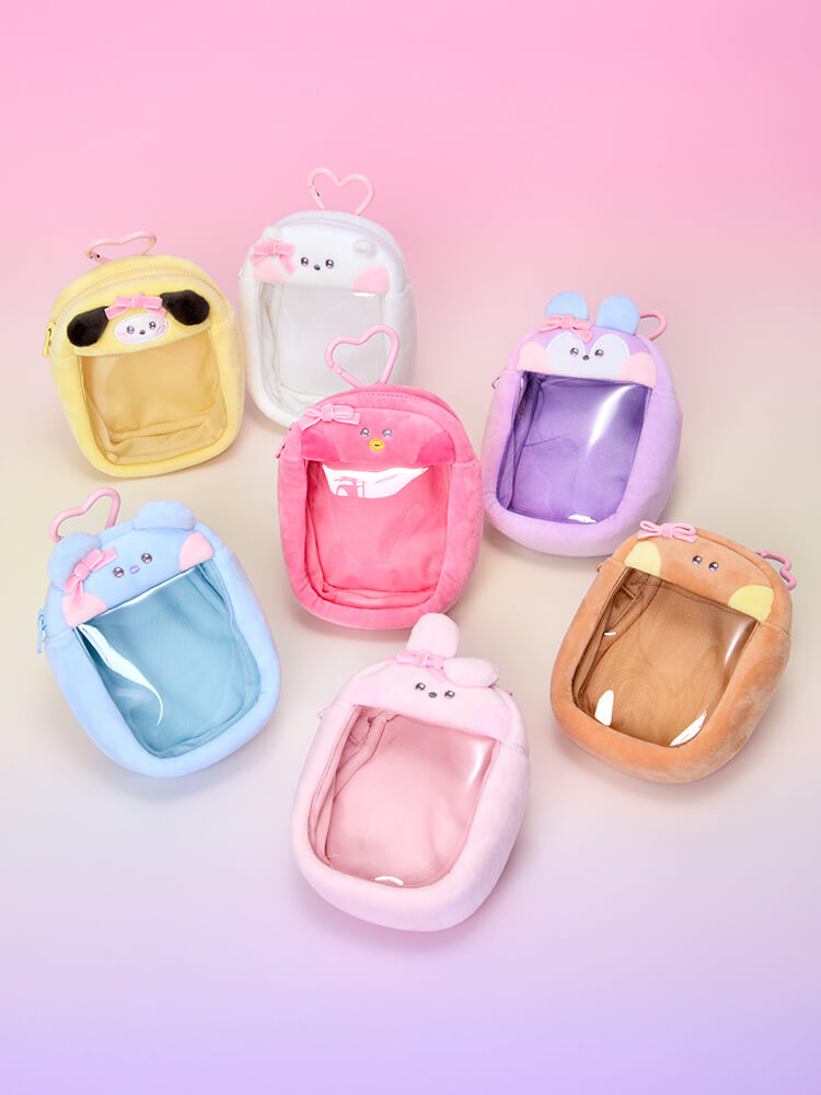 BT21 minini Ribboned U Clear Window Bag Charm Pouch