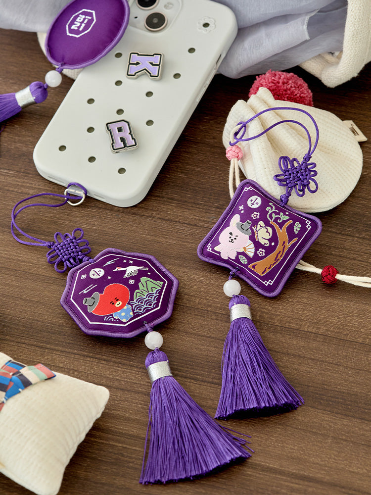 BT21 Premium K-Edition Embroidered Tassel Keyring