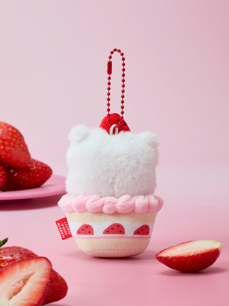 BT21 Strawberry Party Strawberry Tart Plush Keyring – LINE FRIENDS_US
