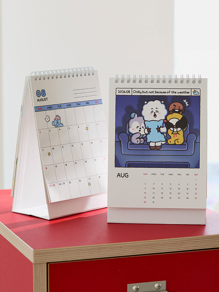 BT21 2026 Desk Calendar
