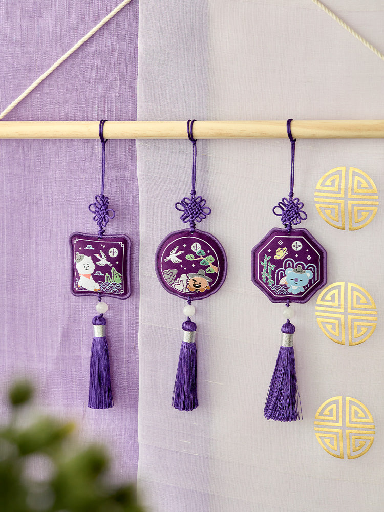 BT21 Premium K-Edition Embroidered Tassel Keyring
