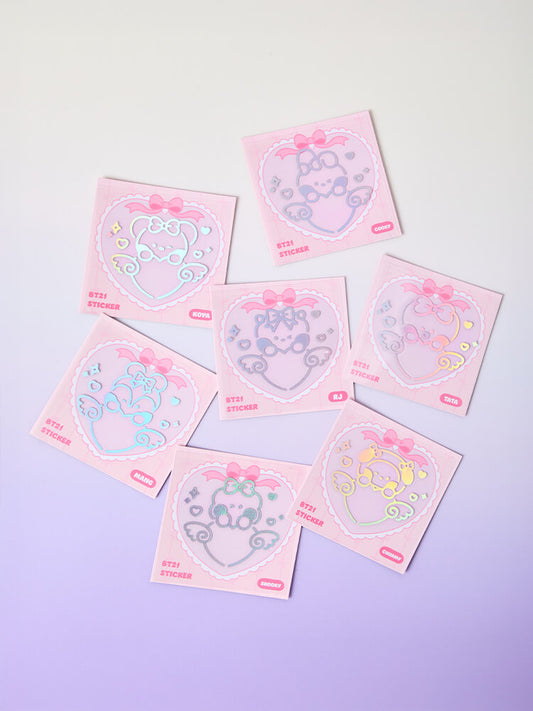BT21 minini Ribboned U Hologram Sticker